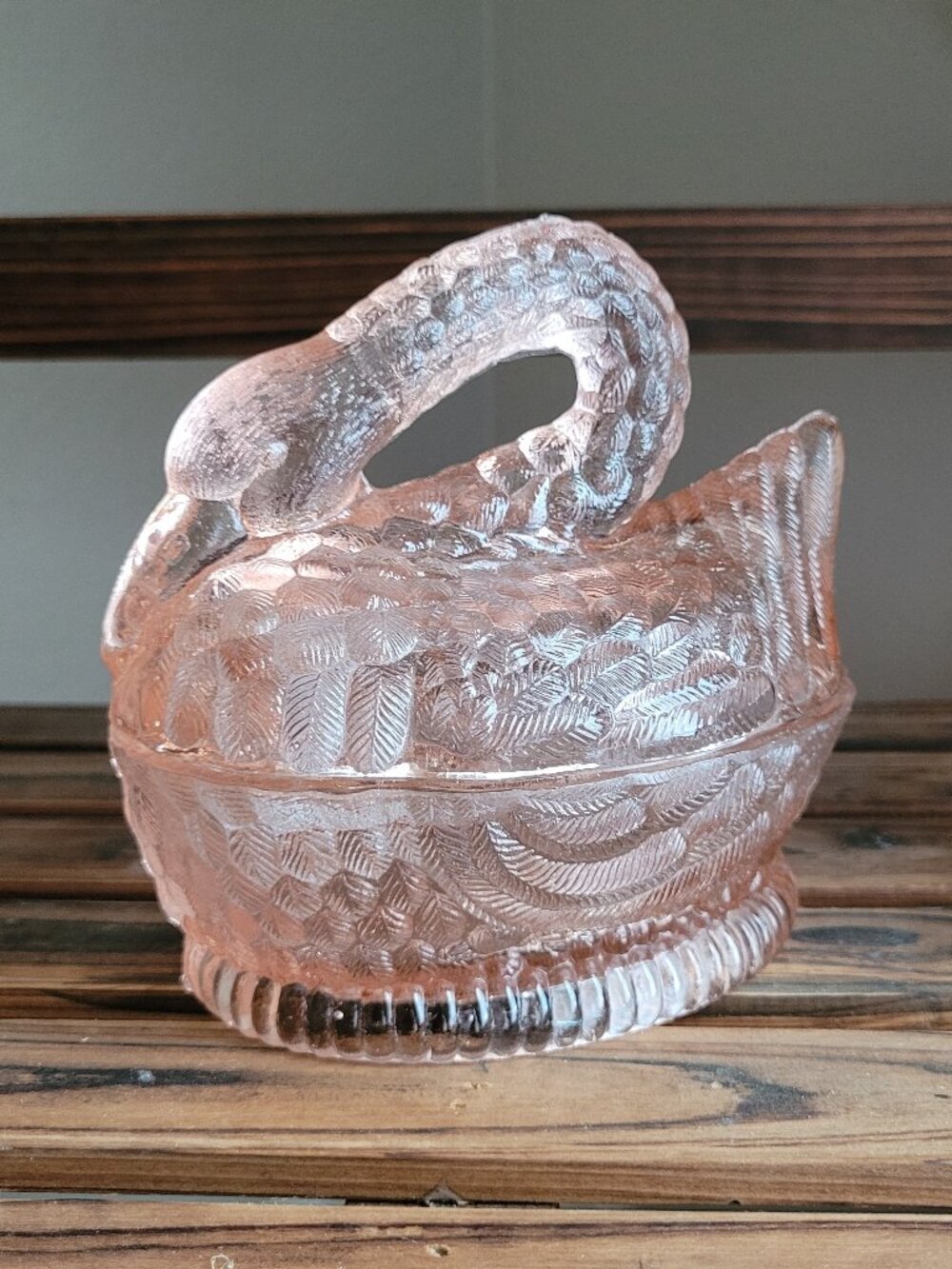 Vintage Nesting Swan Covered Dish